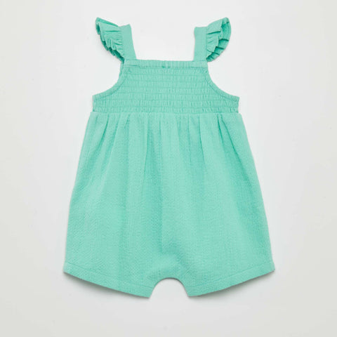 Combi short en maille gaufrée