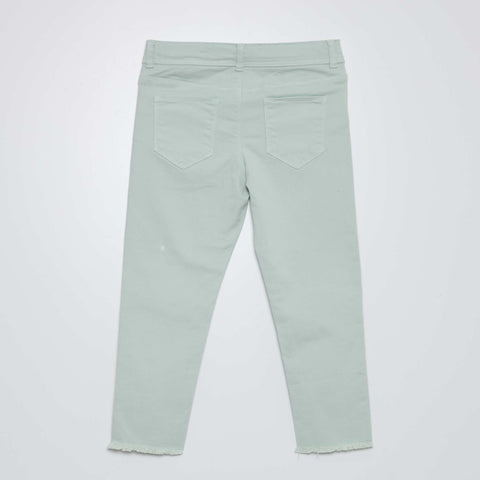 Pantacourt skinny à taille haute