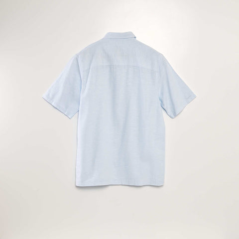 Chemise à manches courtes avec lin