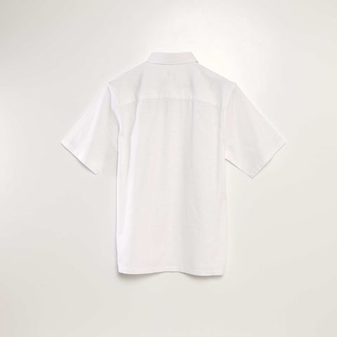 Chemise à manches courtes avec lin