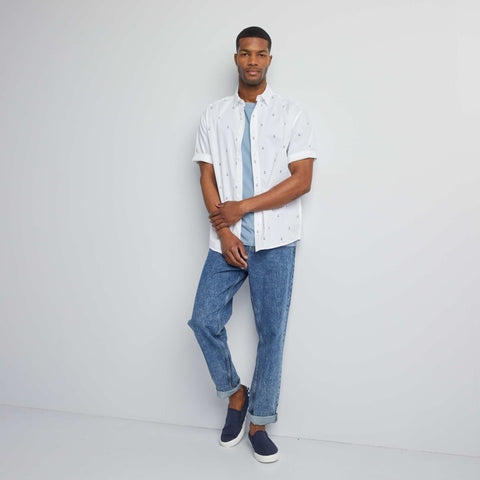 Chemise imprimée à manches courtes