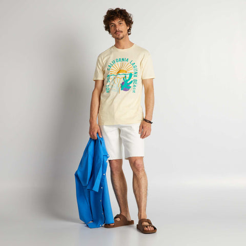 T-shirt imprimé à col rond