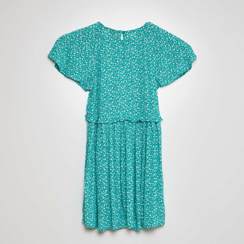 Robe imprimée à volant