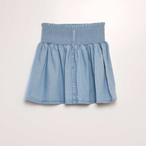 Jupe fluide effet denim