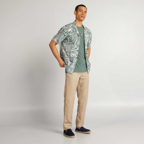 Chemise imprimée à manches courtes