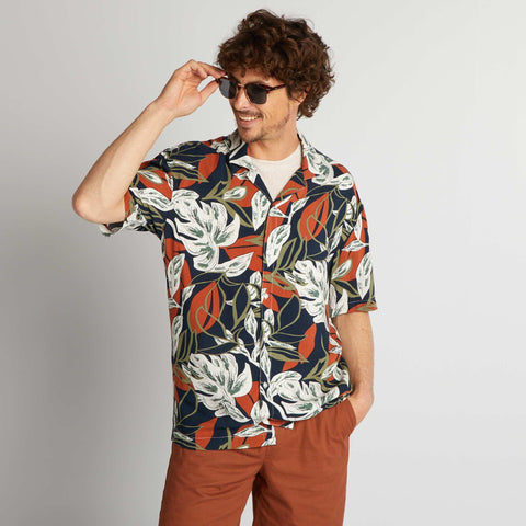 Chemise imprimée à manches courtes