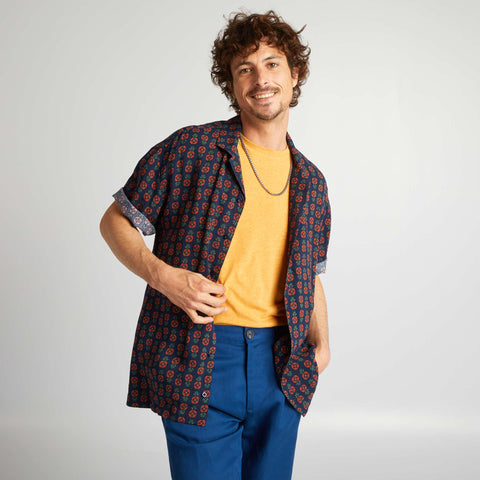 Chemise imprimée à manches courtes