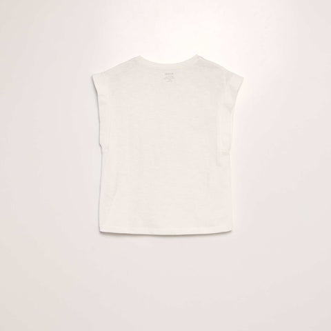 T-shirt en jersey à manches très courtes