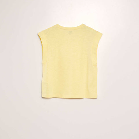 T-shirt en jersey à manches très courtes