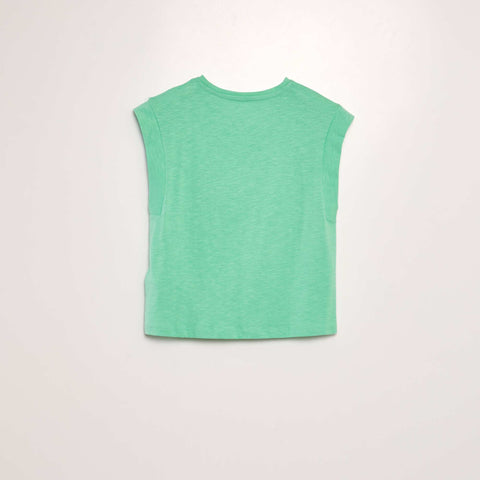 T-shirt en jersey à manches très courtes