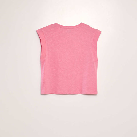 T-shirt en jersey à manches très courtes