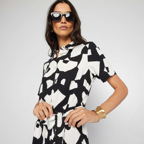 Robe chemise en popeline
