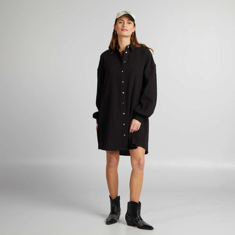 Chemise oversize en gaze de coton