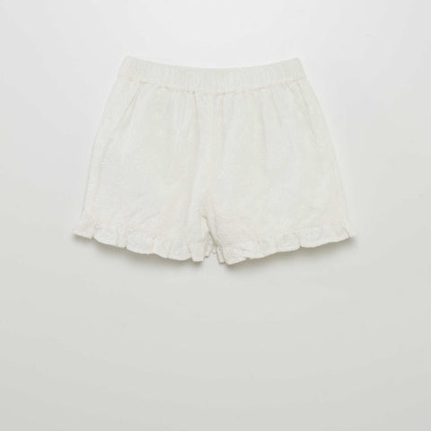 Short léger en broderie indienne