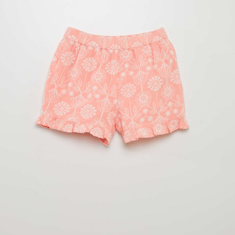 Short léger en broderie indienne