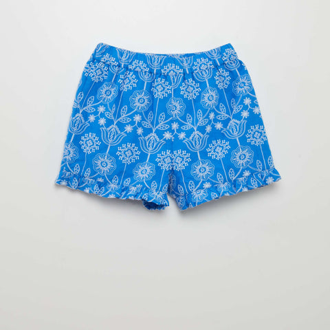 Short léger en broderie indienne