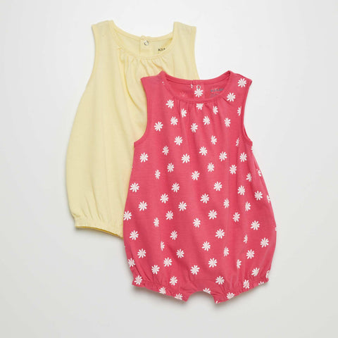 Fuschia / jaune pâle