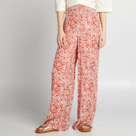 Pantalon large imprimé