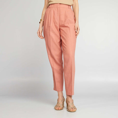 Pantalon cigarette en lin