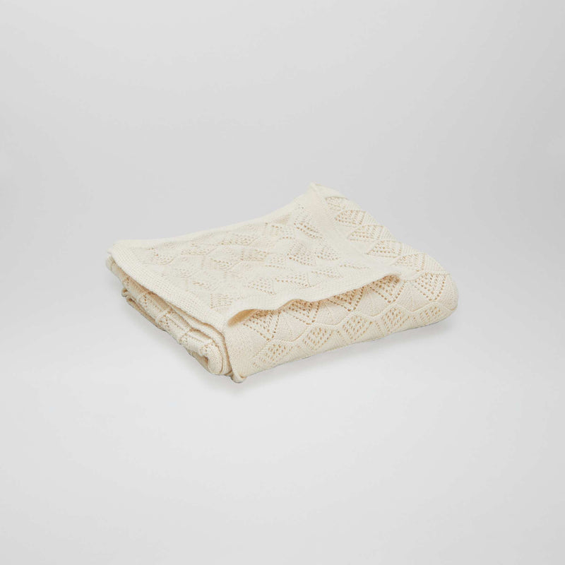 Couverture tricot – Beige – Kiabi Maroc