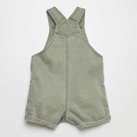 Salopette courte en denim colorée