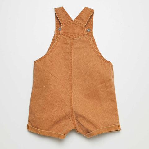 Salopette courte en denim colorée
