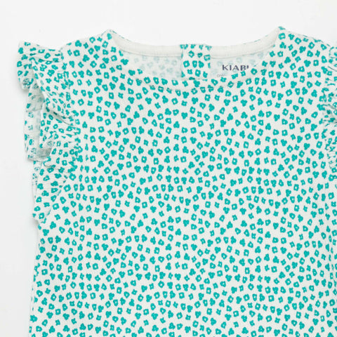 Tee-shirt imprimé manches volantées