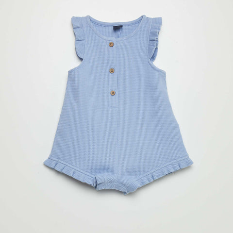 Ensemble barboteuse + bob en nid d'abeille
