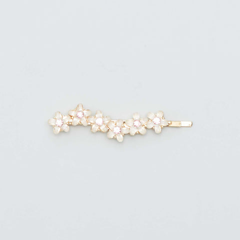 Lot de 2 barrettes fines à fleurs