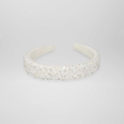 Serre-tête à perles et sequins