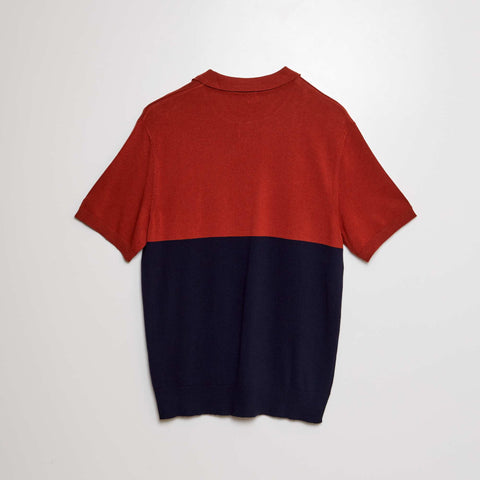 Polo en tricot à manches courtes