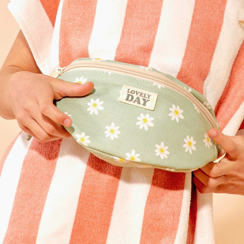 Sac banane en toile imprimée