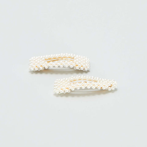 Lot de 2 barrettes en perles