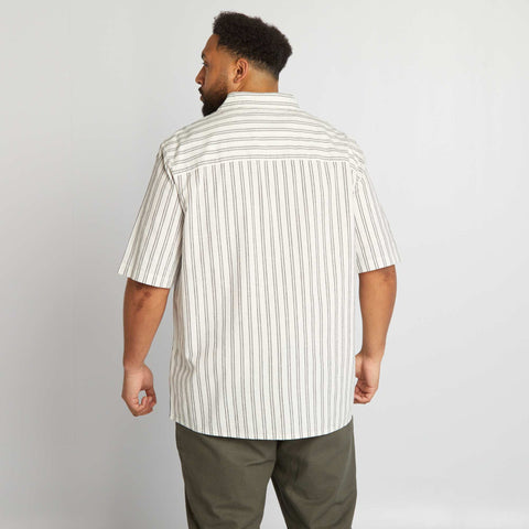 Chemise rayée à col pyjama