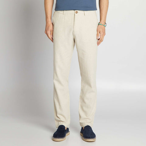 Pantalon chino en lin