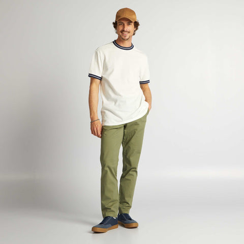 Pantalon chino à ceinture élastiquée