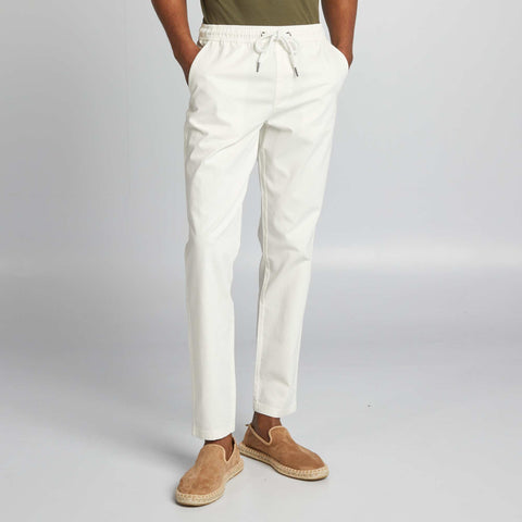 Pantalon chino à ceinture élastiquée
