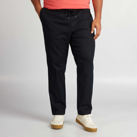 Pantalon chino à taille élastiquée