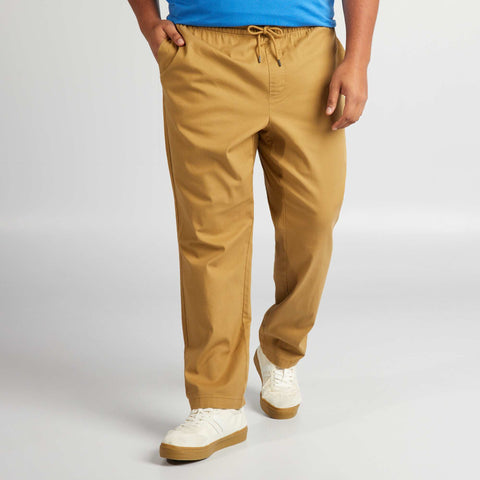 Pantalon chino à taille élastiquée