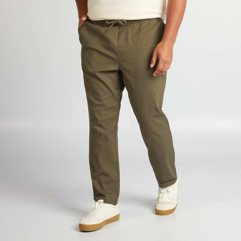 Pantalon chino à taille élastiquée