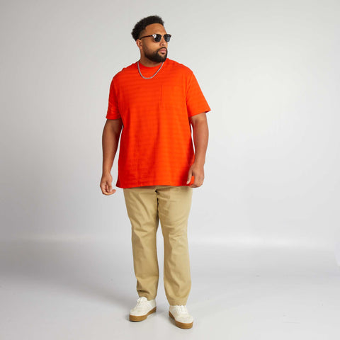Pantalon chino à taille élastiquée