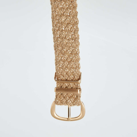 Ceinture en jute à fil métallisé