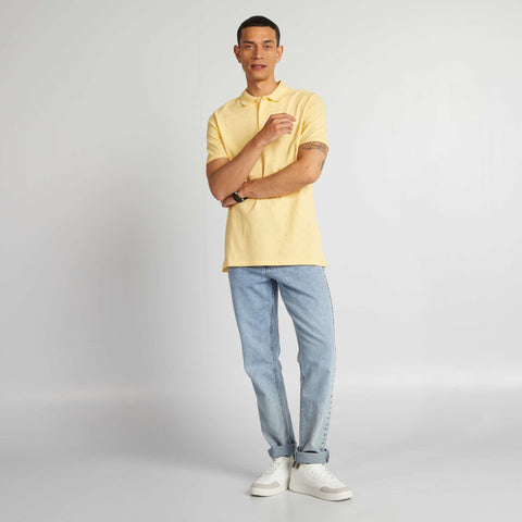 Polo imprimé en piqué de coton