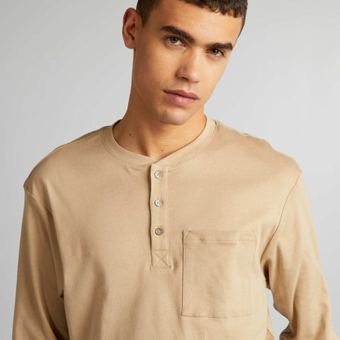 T-shirt col tunisien