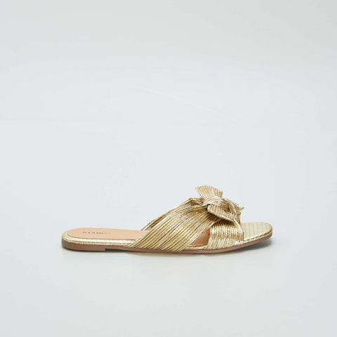 Mules avec nœud en satin