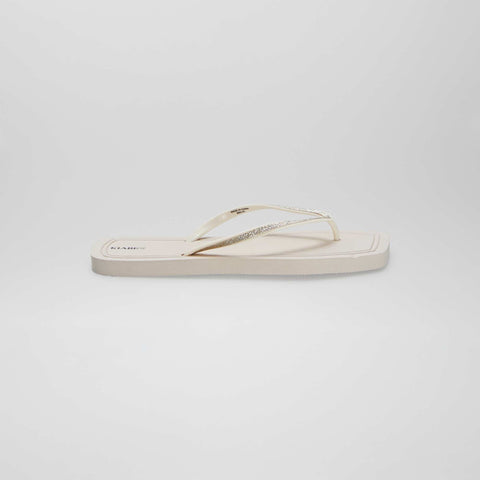 Tongs carrées à strass