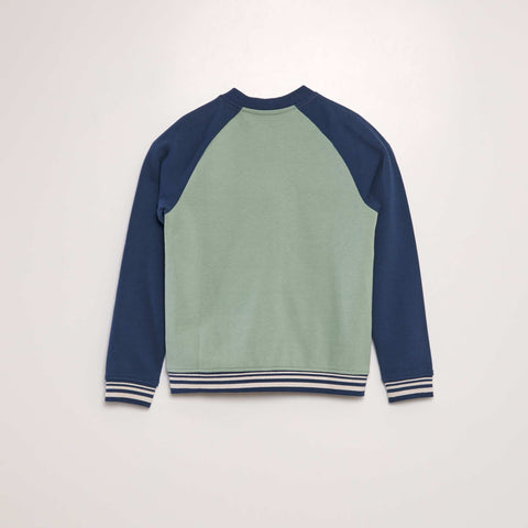 Sweat zippé en molleton fin