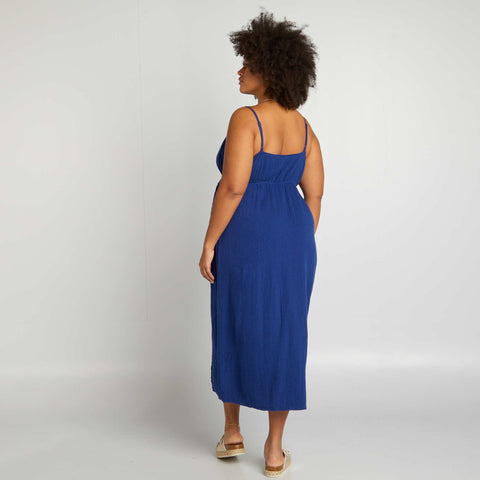 Robe longue en gaze de coton