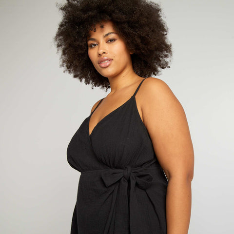 Robe longue en gaze de coton