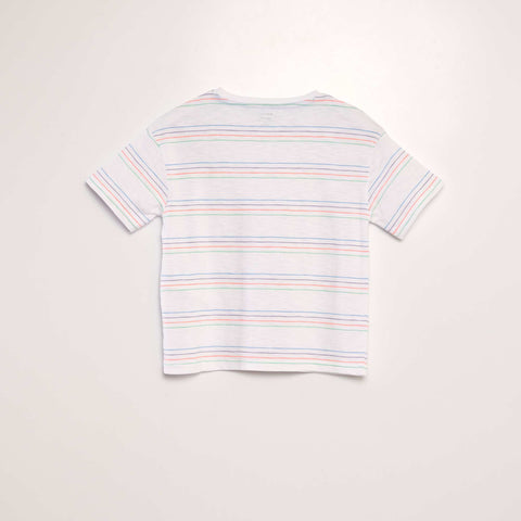 T-shirt à rayures colorées